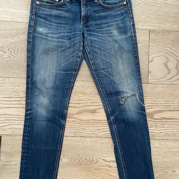 rag & bone Dre Low-Rise Slim Boyfriend Jeans - Picture 1 of 6